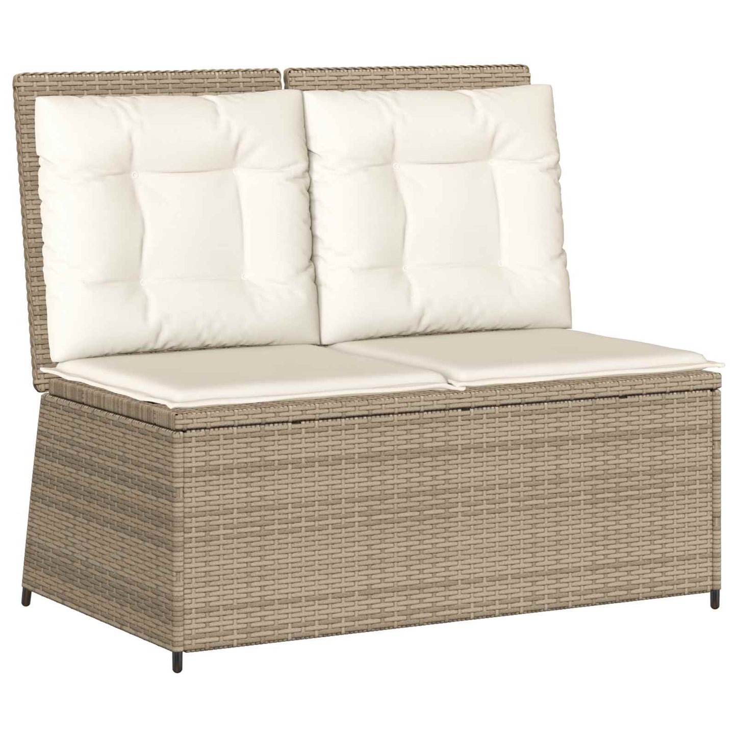 Gartenbank Beige Poly-Rattan