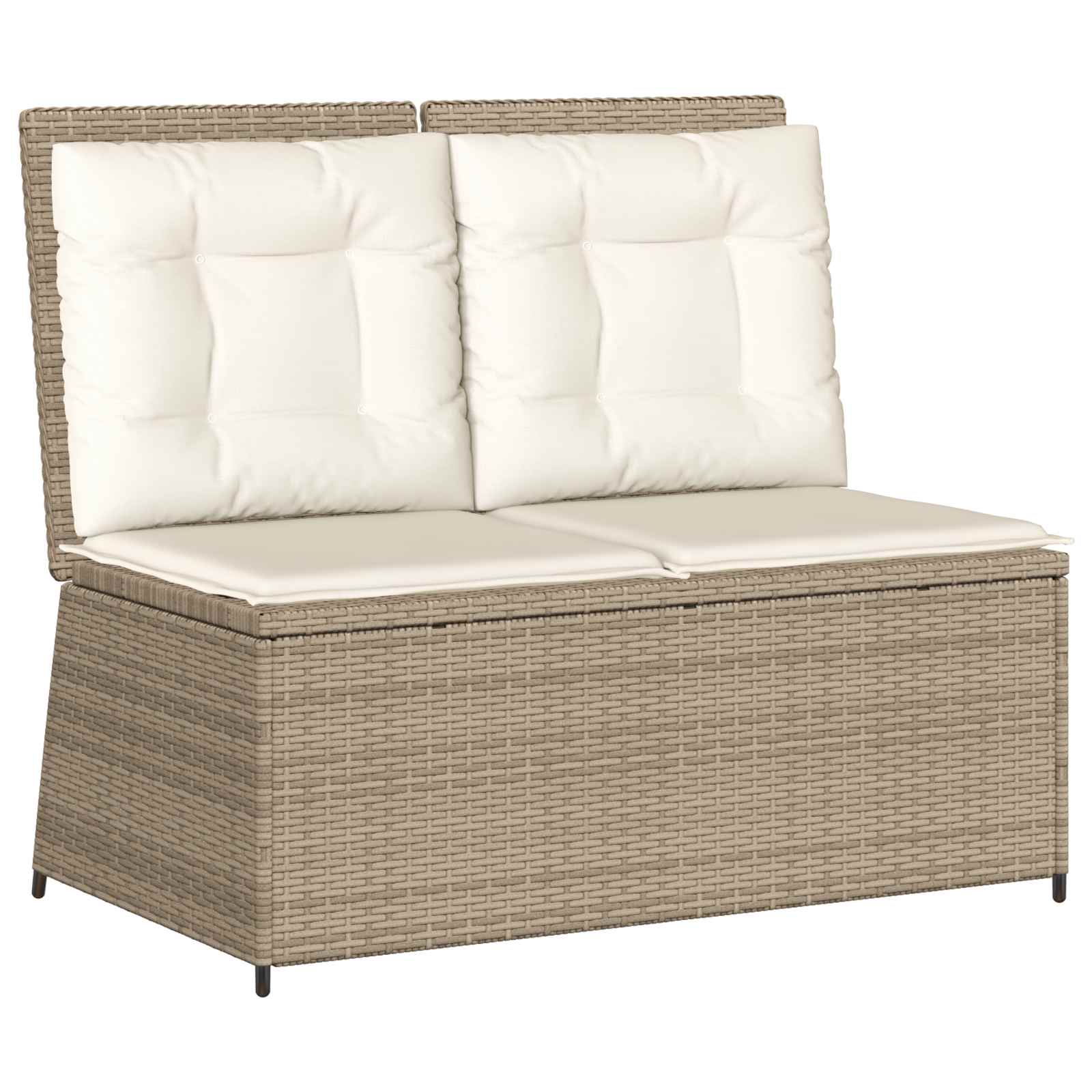 Gartenbank Beige Poly-Rattan