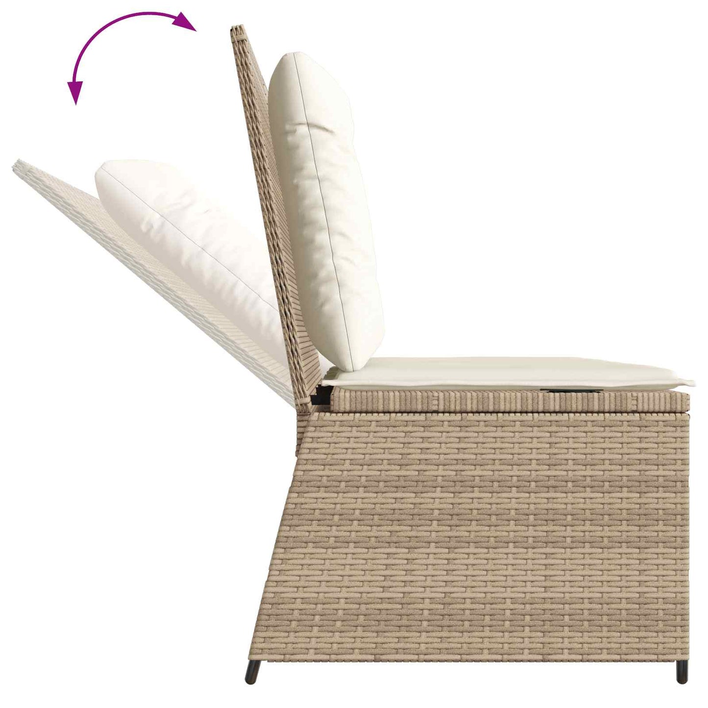 Gartenbank Beige Poly-Rattan