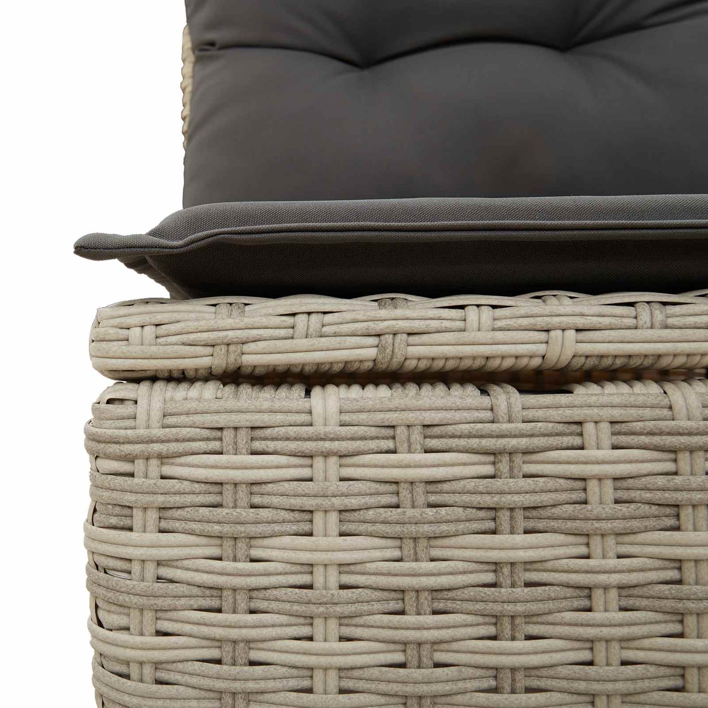 Gartenbank Hellgrau Poly-Rattan