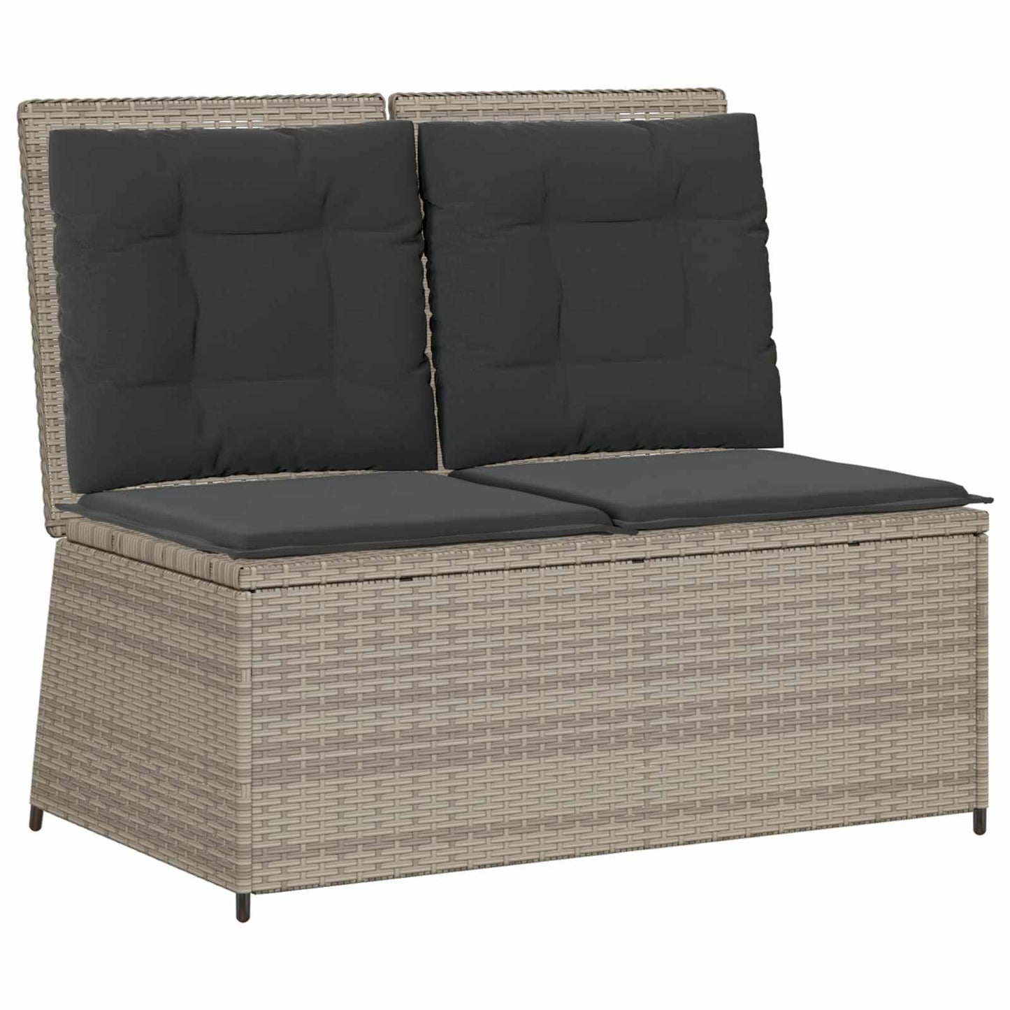 Gartenbank Hellgrau Poly-Rattan