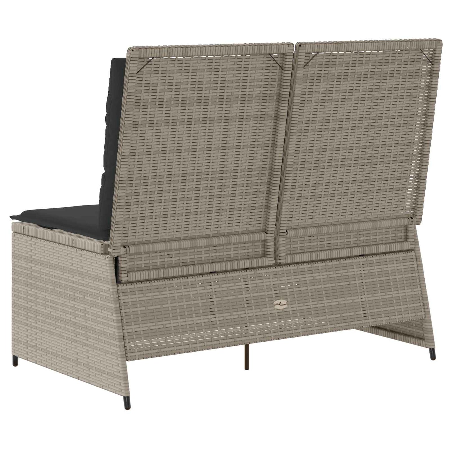 Gartenbank Hellgrau Poly-Rattan