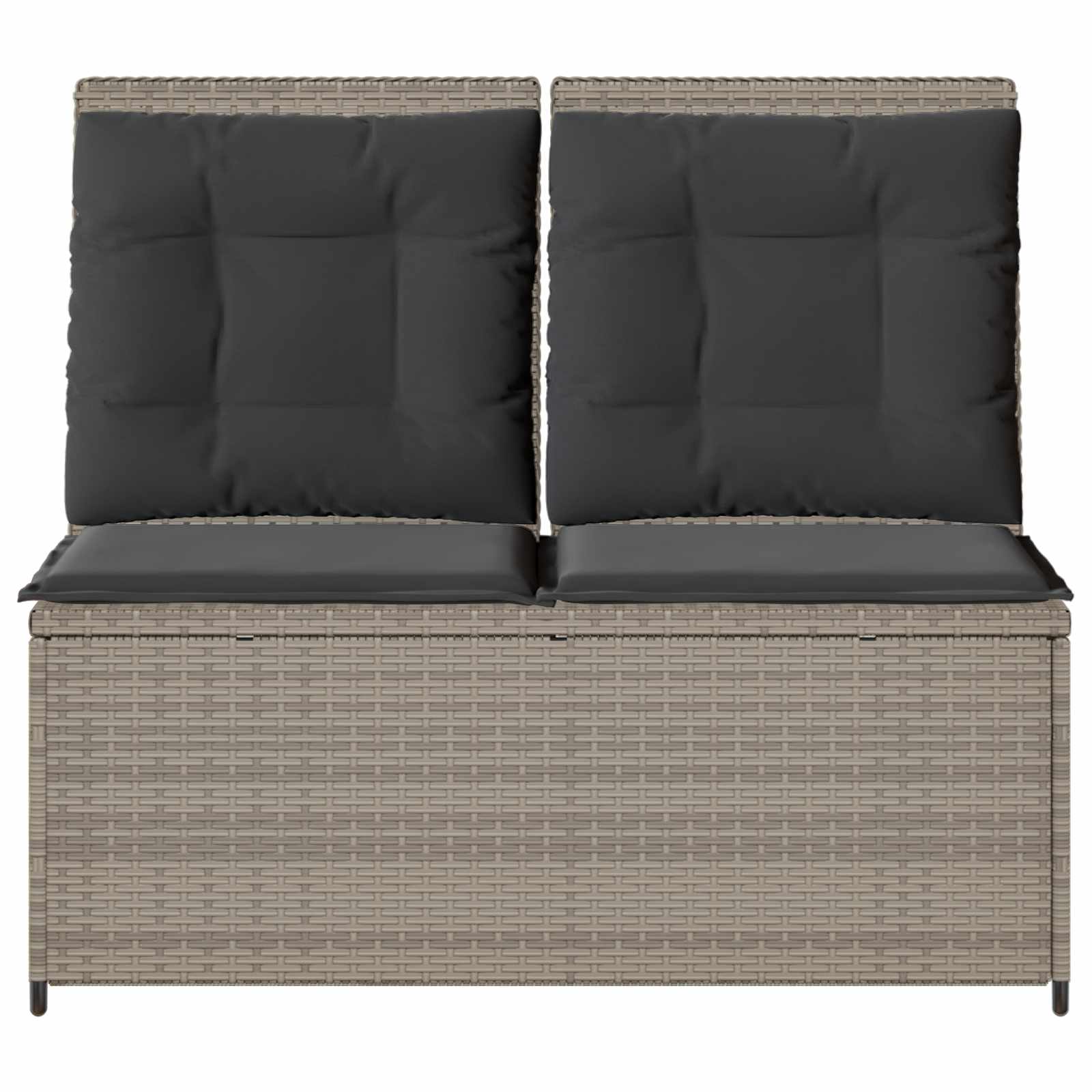 Gartenbank Hellgrau Poly-Rattan