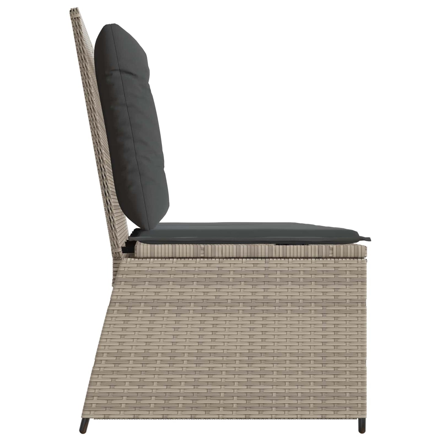 Gartenbank Hellgrau Poly-Rattan