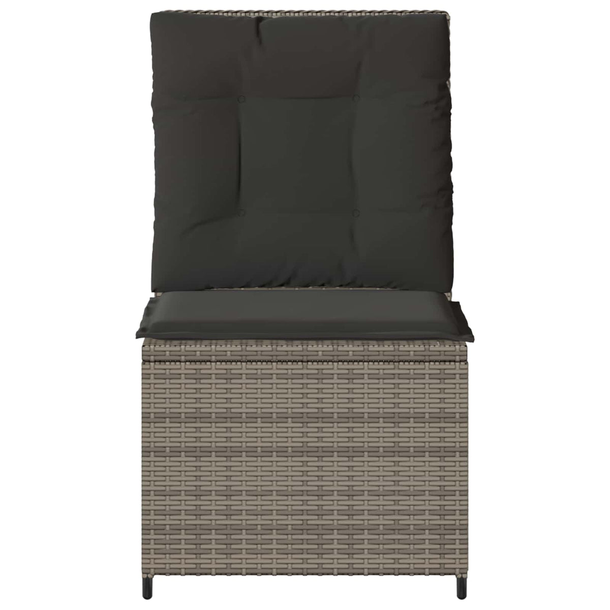 Garten-Sofa Grau Poly-Rattan