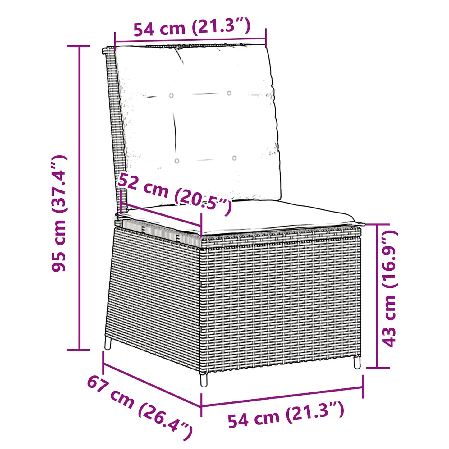 Garten-Sofa mit Kissen Grau Poly-Rattan