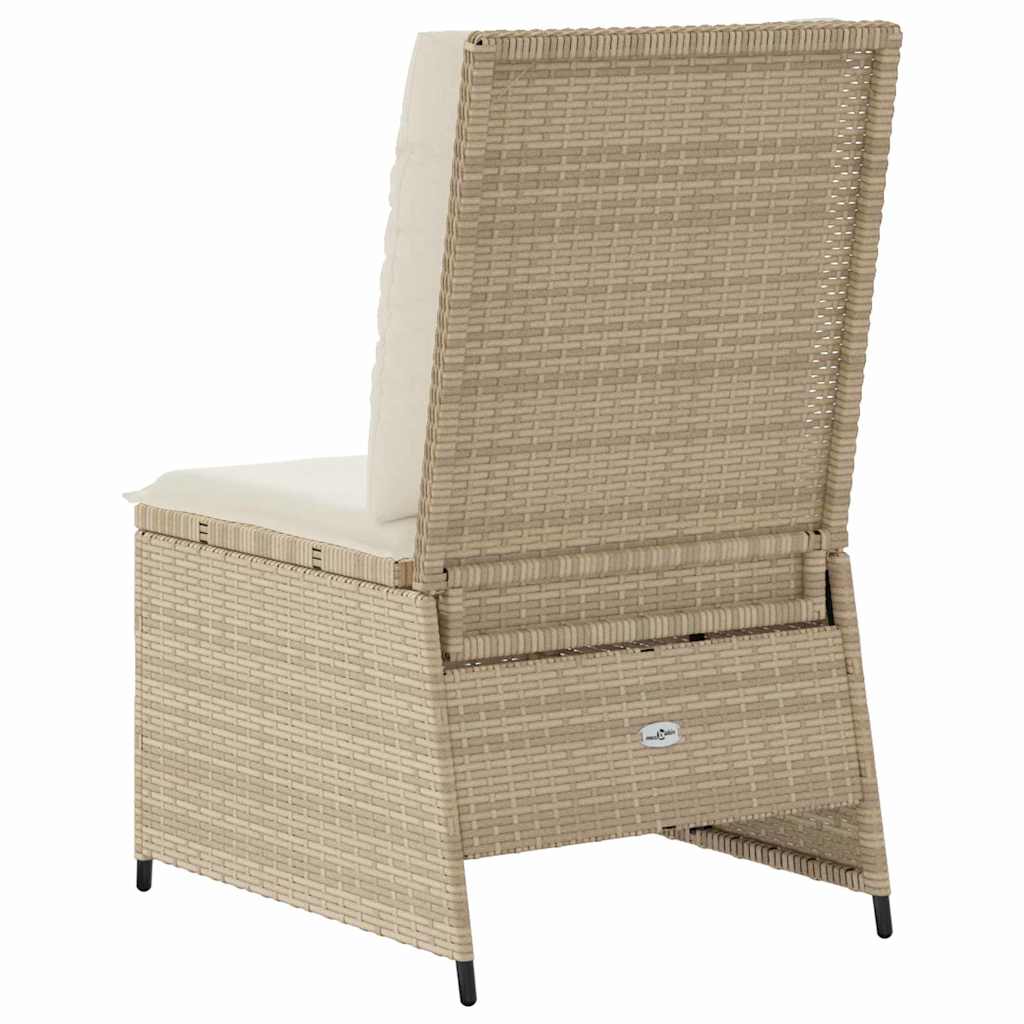 Gartensofa mit Kissen Beige Poly Rattan