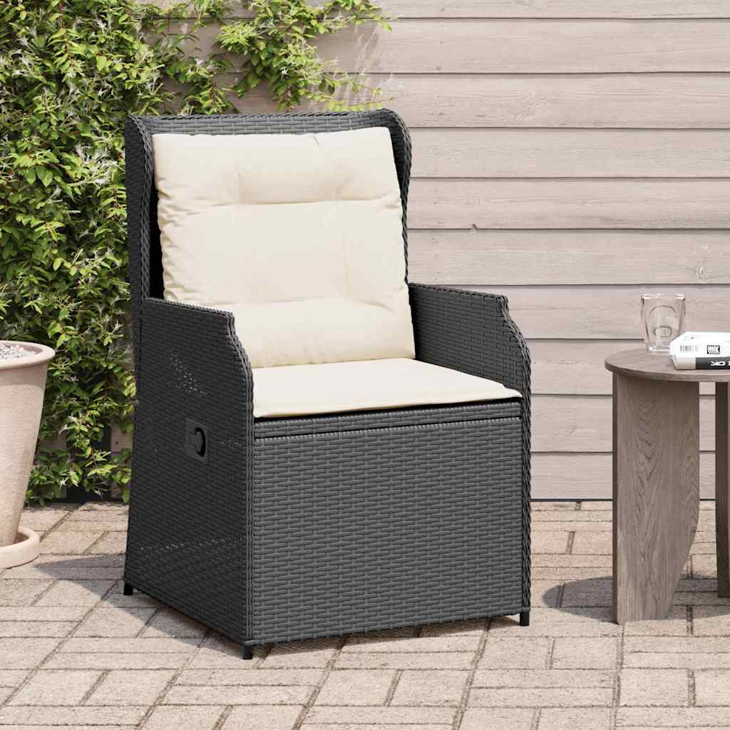 Gartenbank 2 pcs Schwarz Poly-Rattan