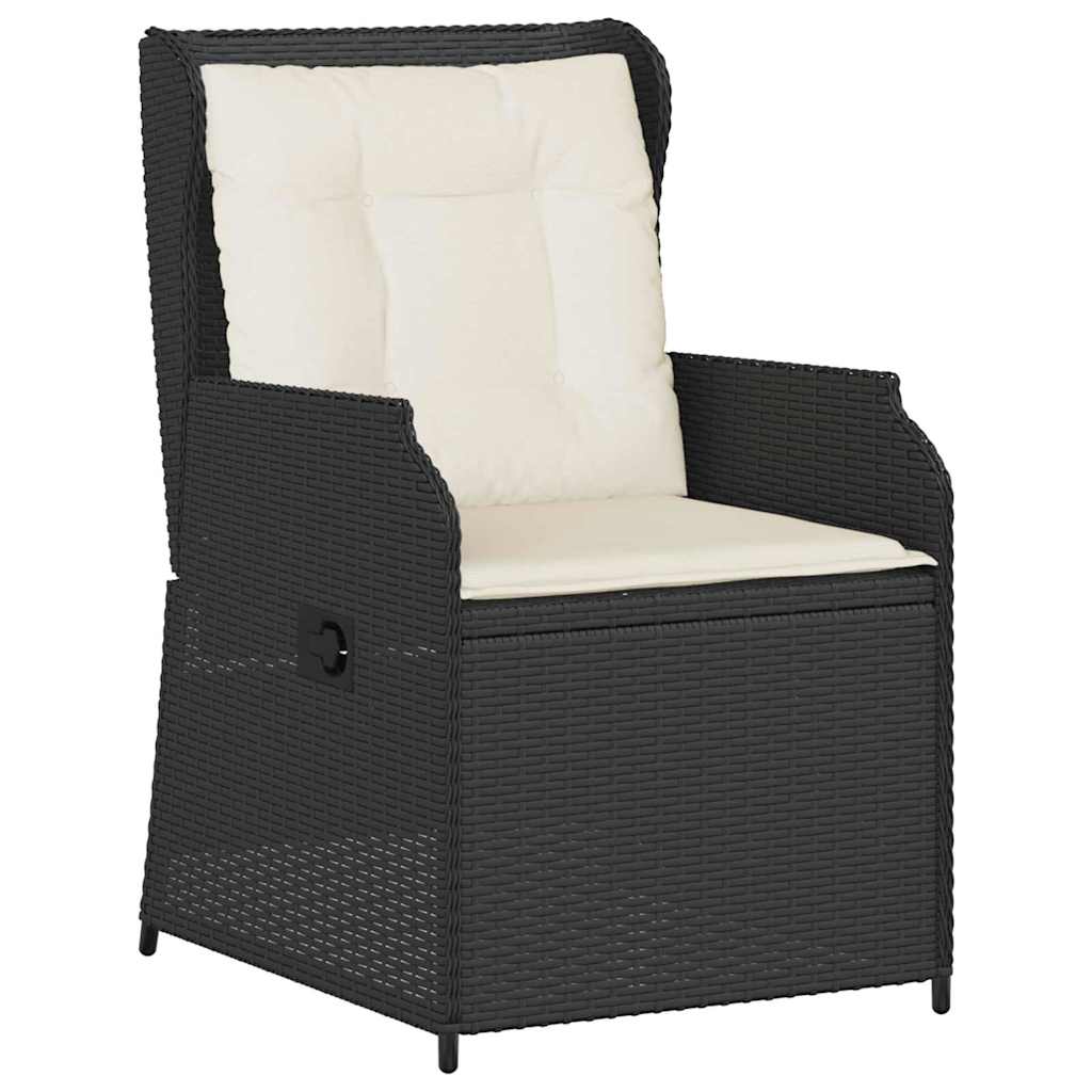 Gartenbank 2 pcs Schwarz Poly-Rattan