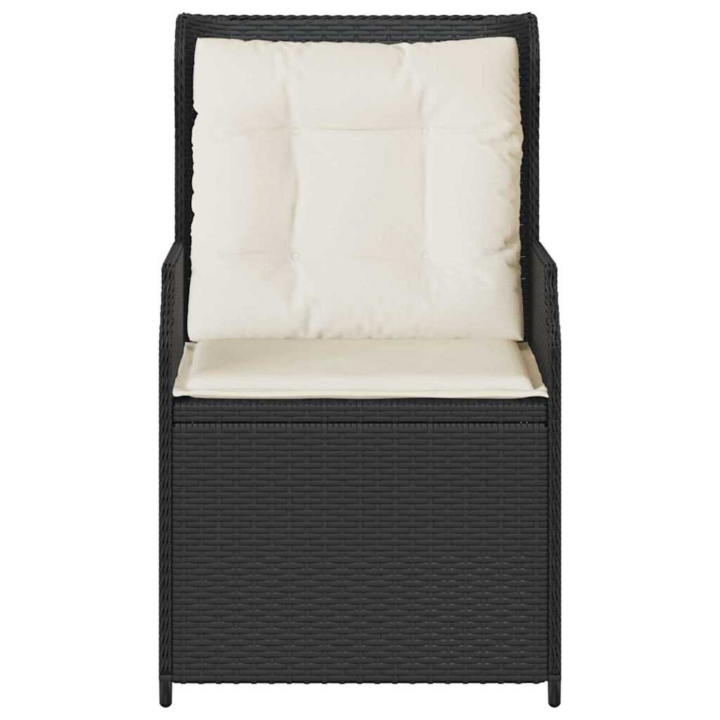 Gartenbank 2 pcs Schwarz Poly-Rattan