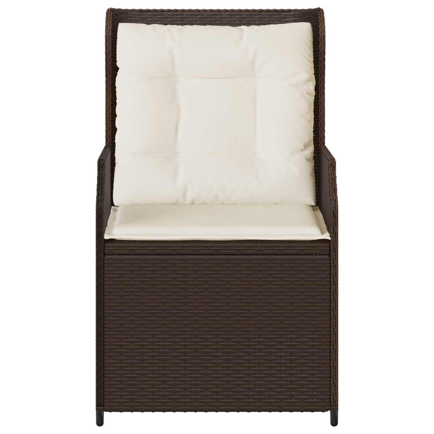 Gartenbank 2 pcs Braun Poly-Rattan