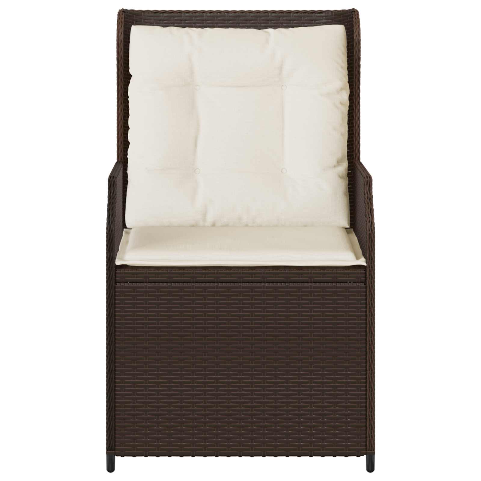Gartenbank 2 pcs Braun Poly-Rattan