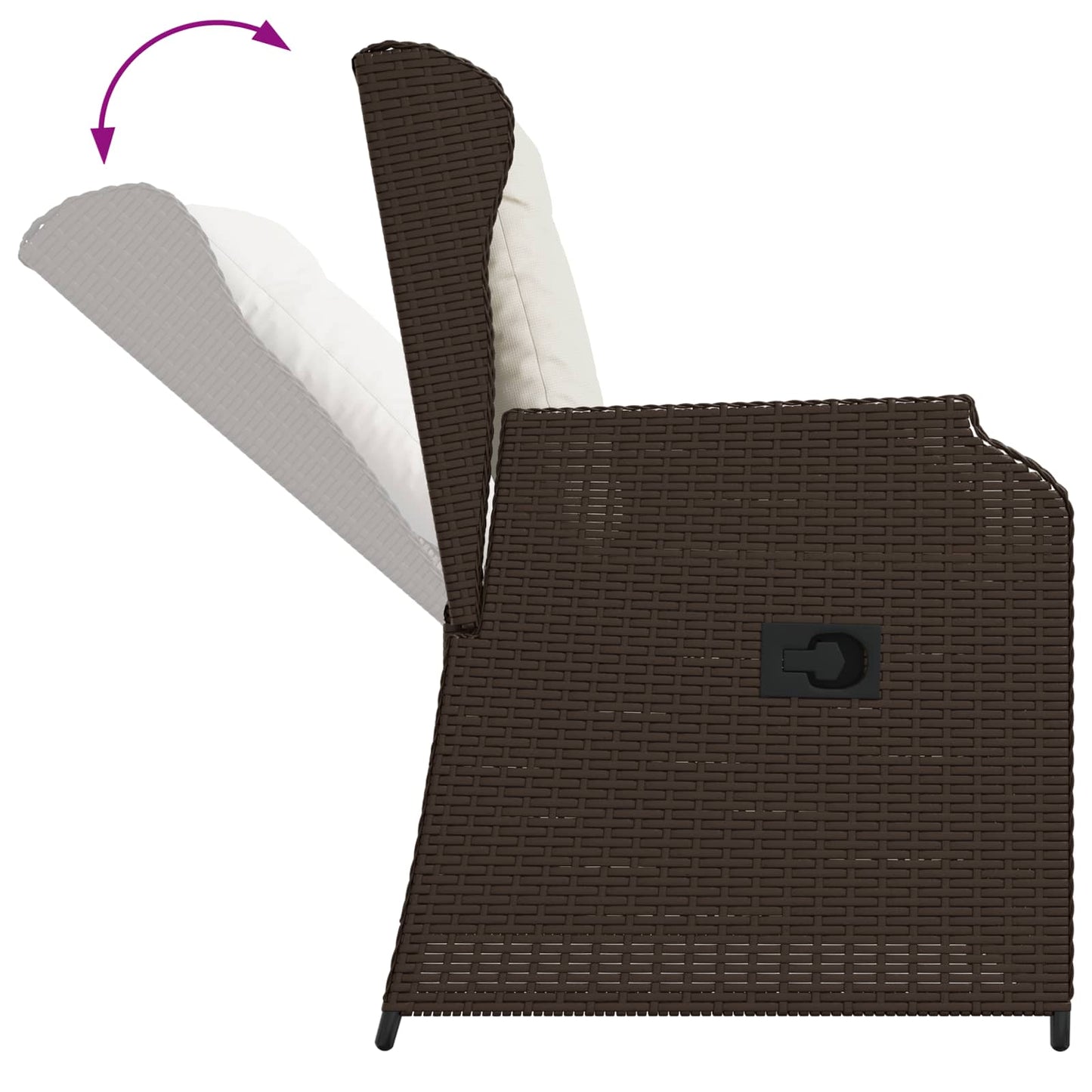 Gartenbank 2 pcs Braun Poly-Rattan