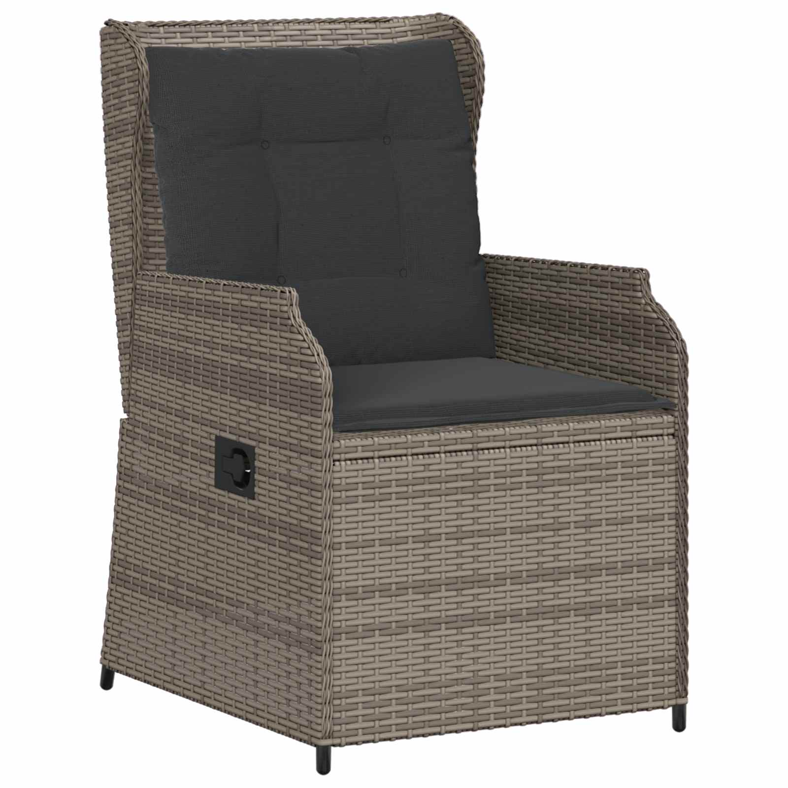 Gartenbank 2 pcs Grau Poly-Rattan