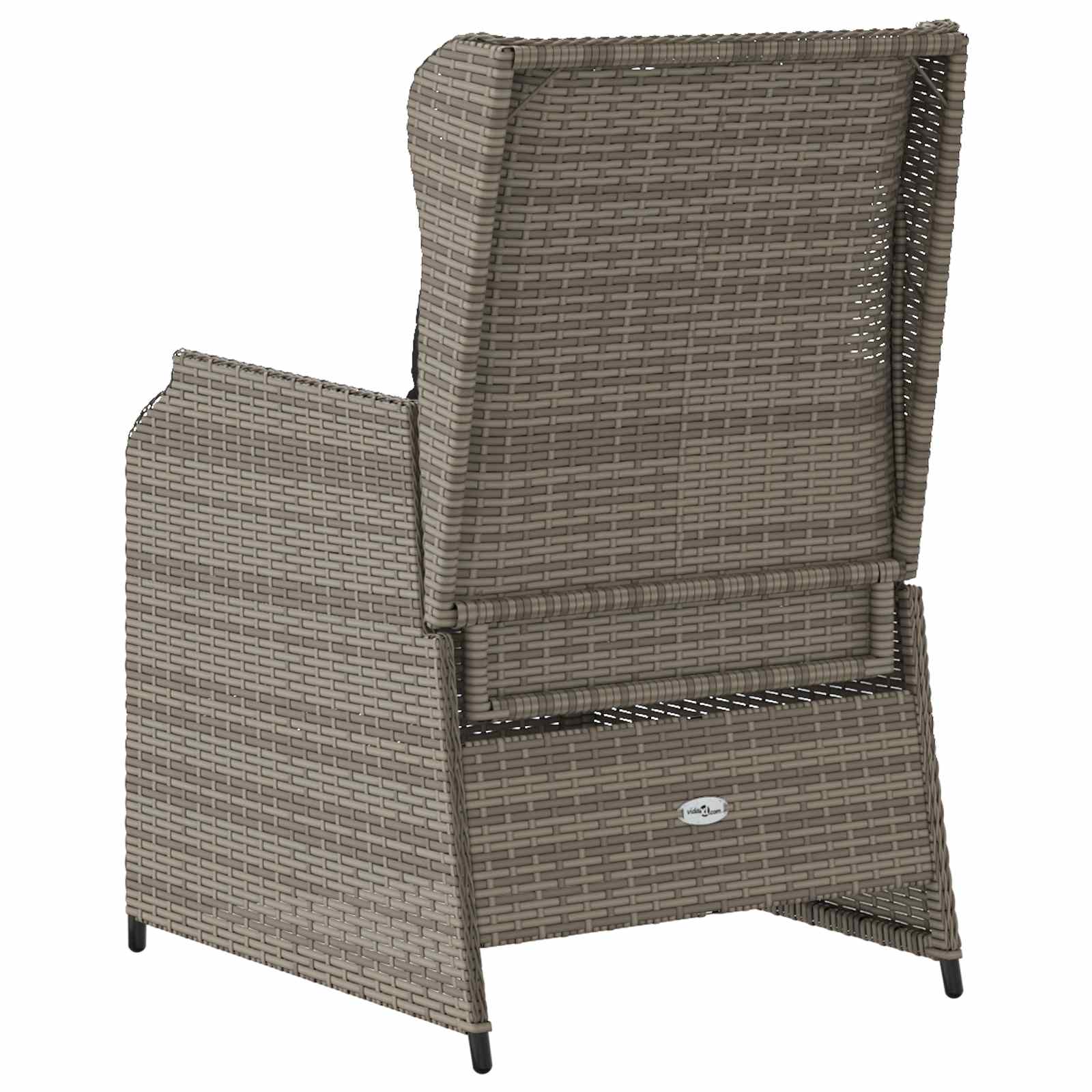 Gartenbank 2 pcs Grau Poly-Rattan