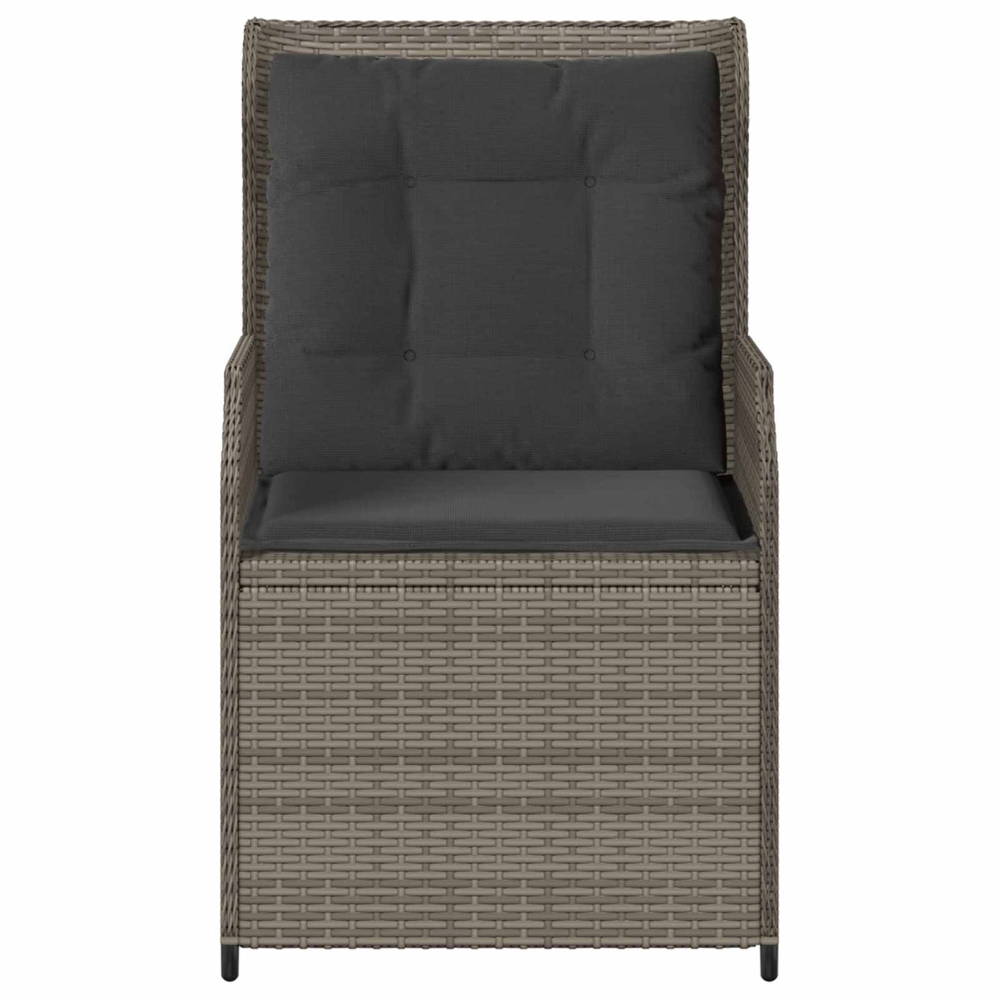 Gartenbank 2 pcs Grau Poly-Rattan