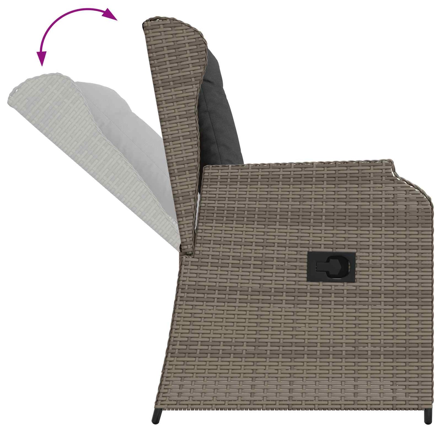 Gartenbank 2 pcs Grau Poly-Rattan
