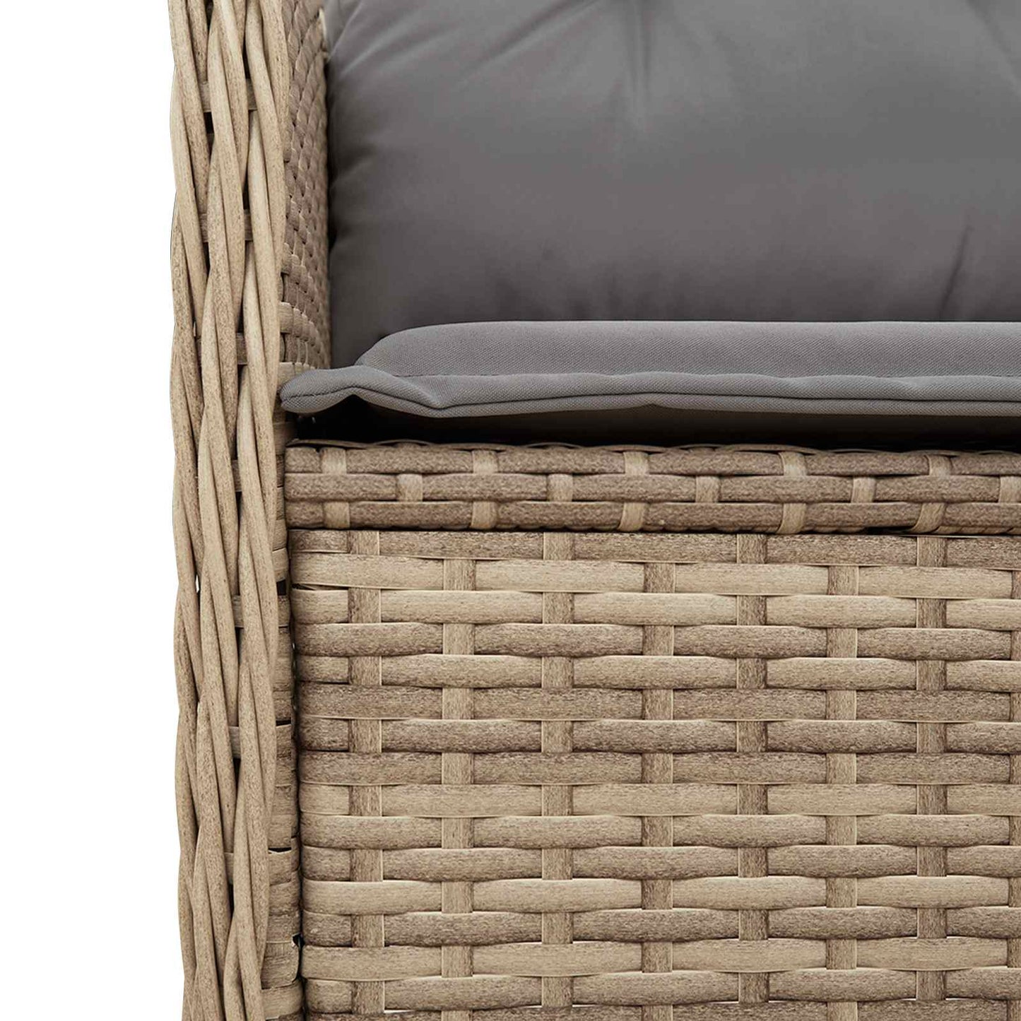 Gartenbank 2 pcs Beige Poly-Rattan
