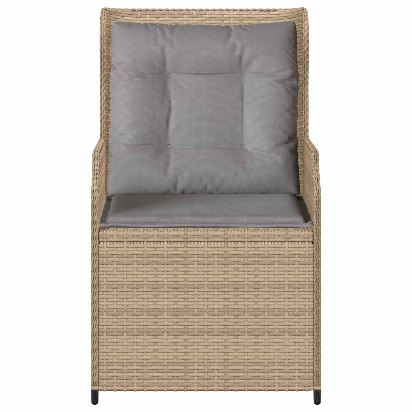 Gartenbank 2 pcs Beige Poly-Rattan