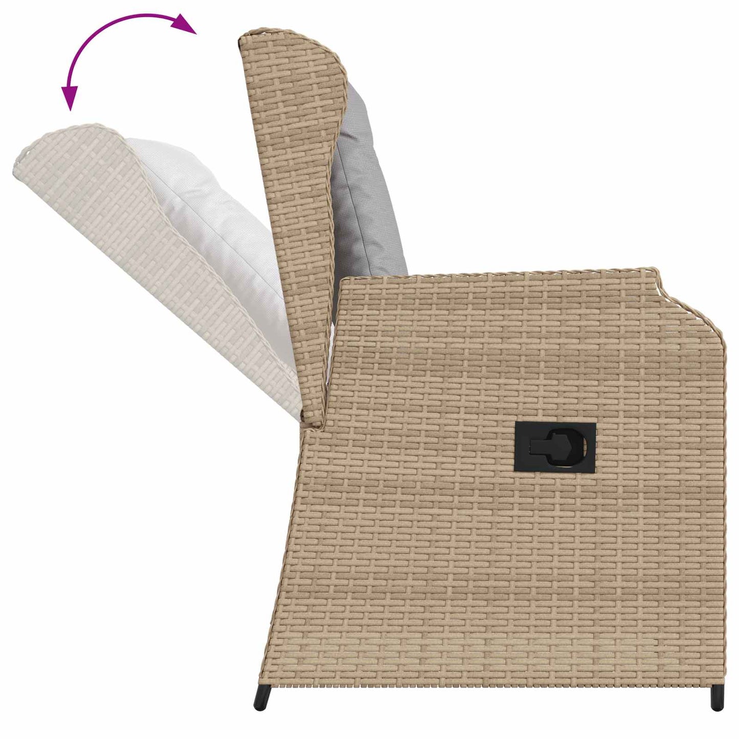 Gartenbank 2 pcs Beige Poly-Rattan