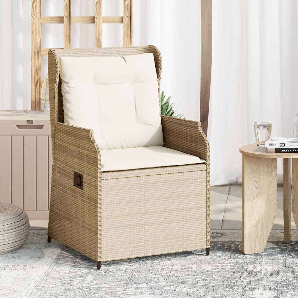 Gartenbank 2 pcs Beige Poly-Rattan