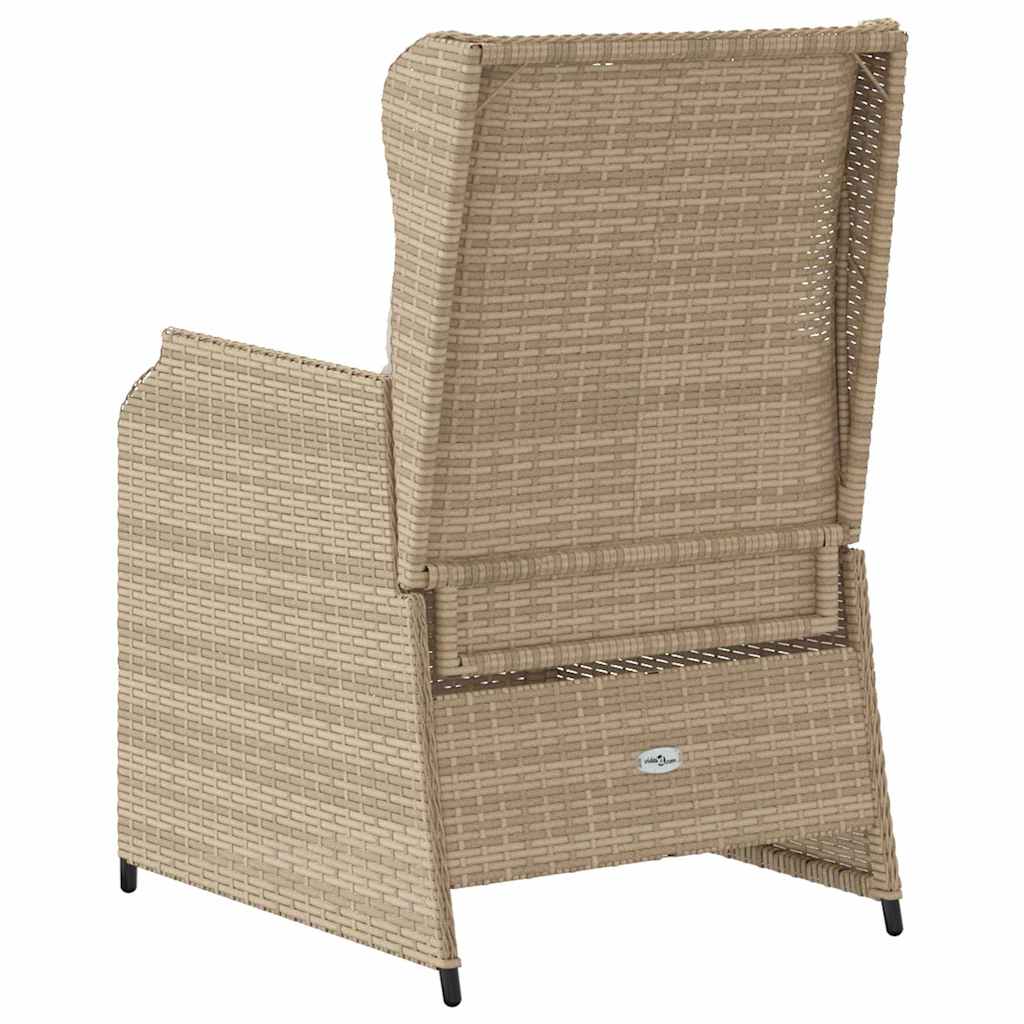 Gartenbank 2 pcs Beige Poly-Rattan