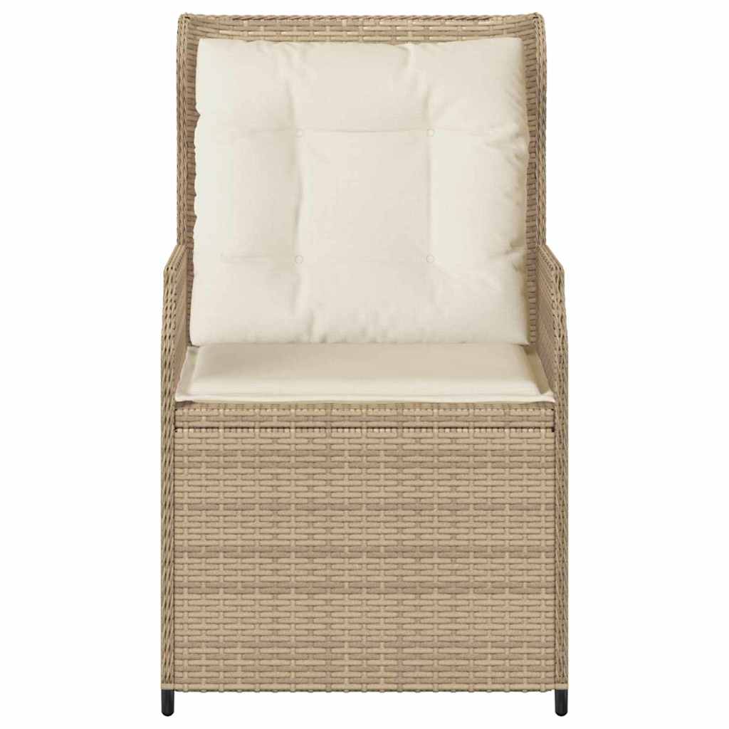 Gartenbank 2 pcs Beige Poly-Rattan