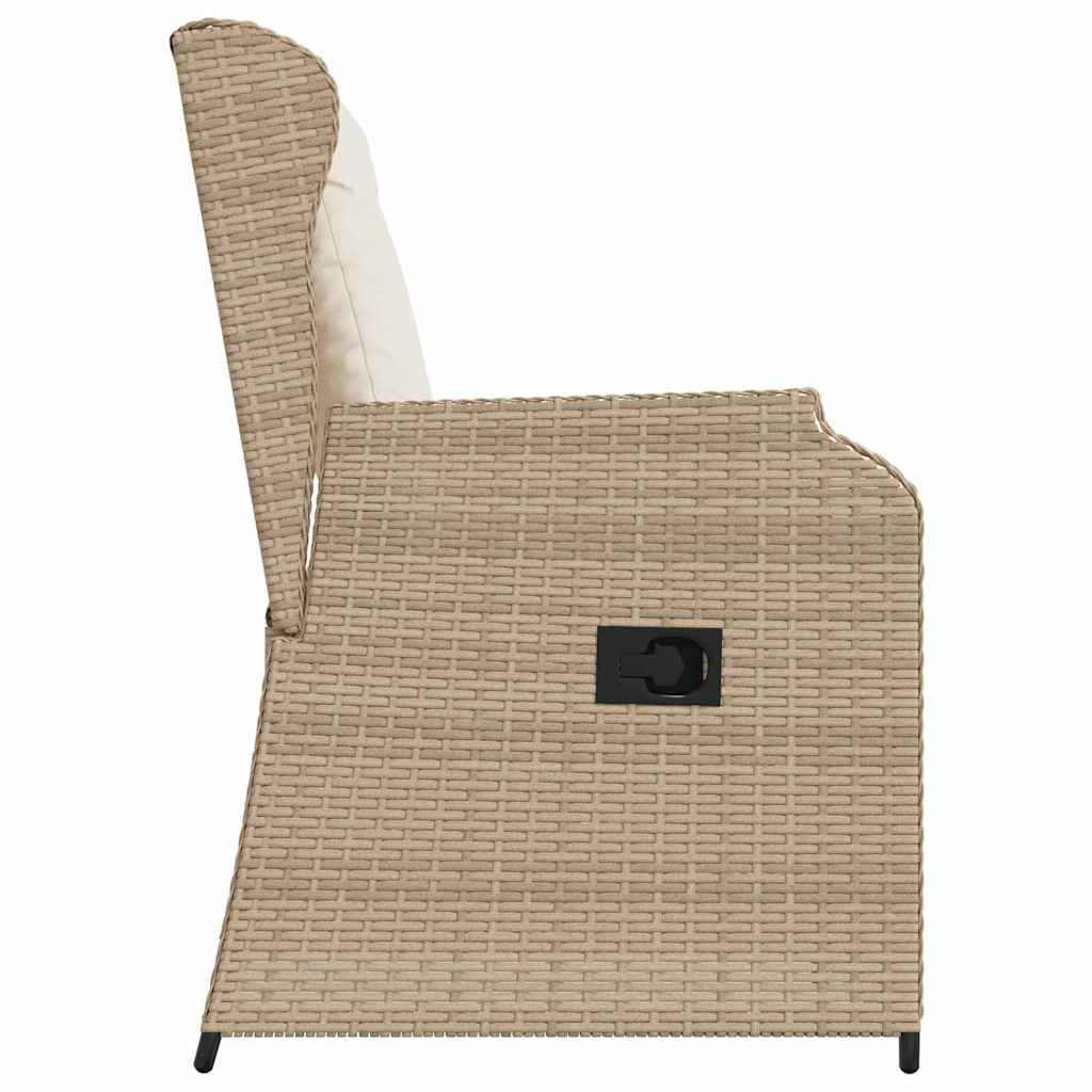 Gartenbank 2 pcs Beige Poly-Rattan