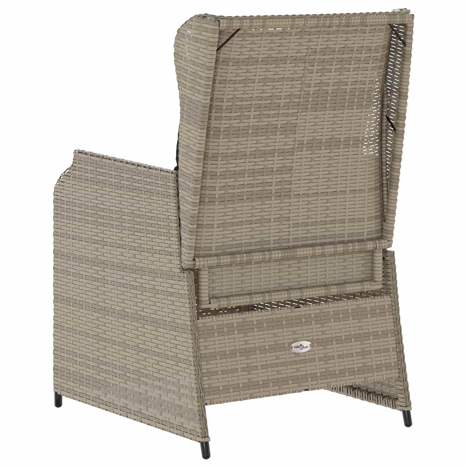 Gartenbank 2 pcs Hellgrau Poly-Rattan