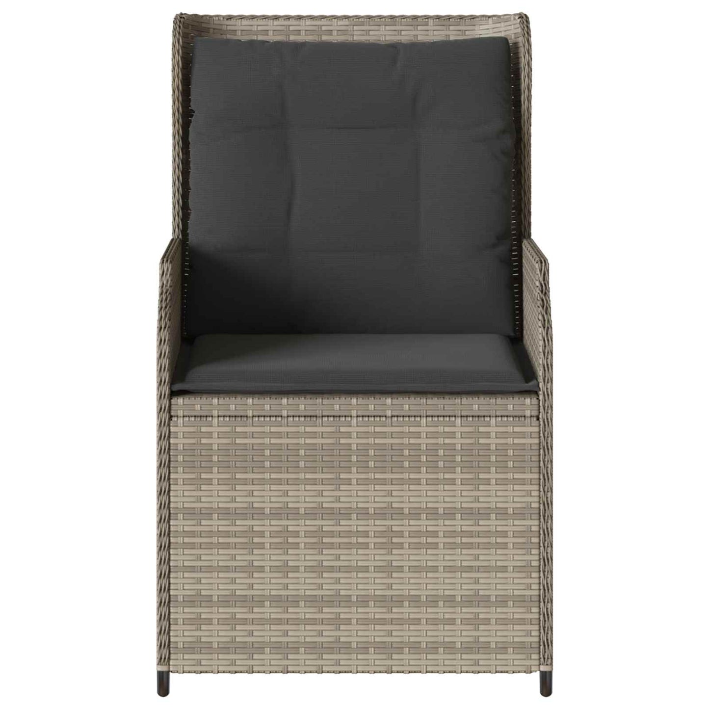 Gartenbank 2 pcs Hellgrau Poly-Rattan