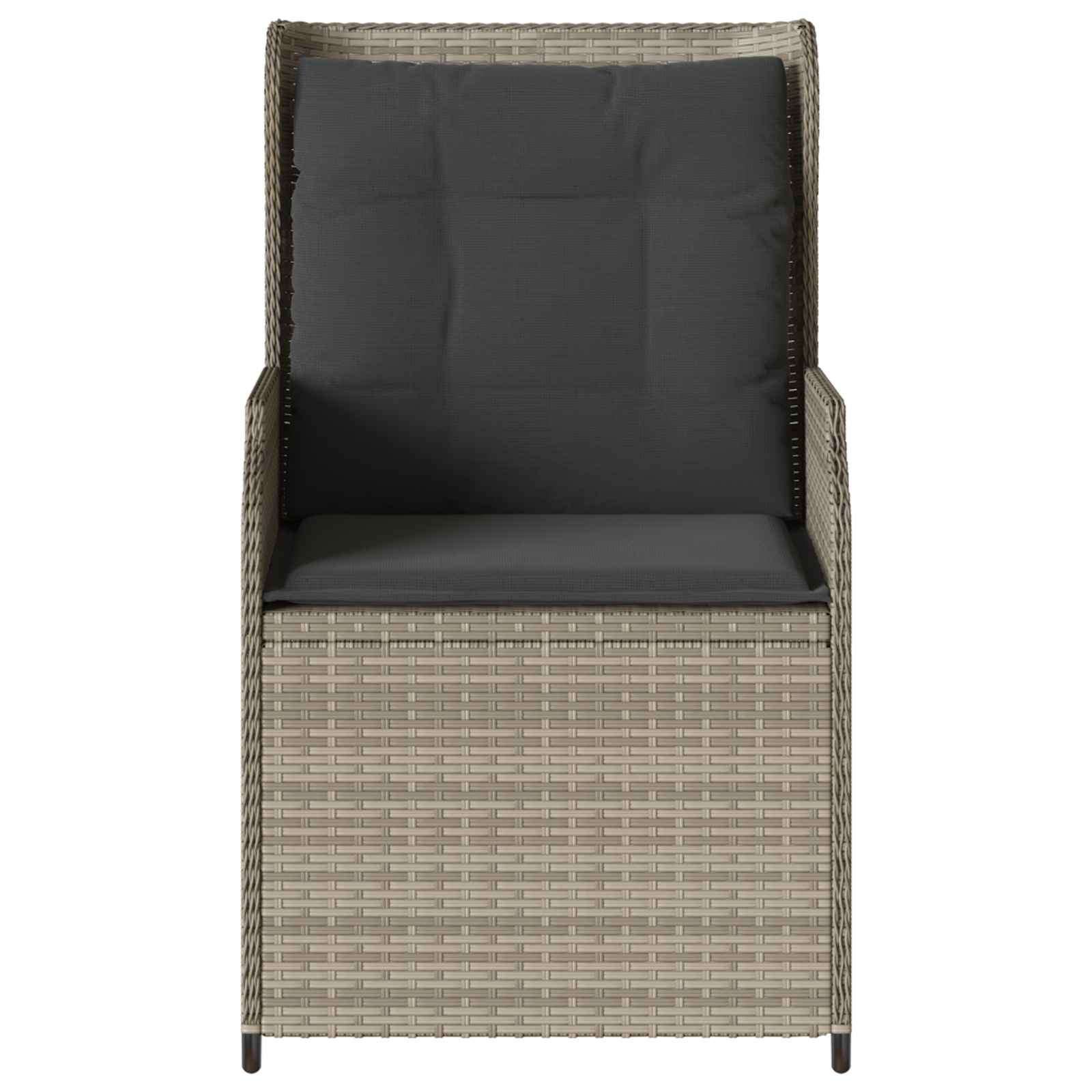 Gartenbank 2 pcs Hellgrau Poly-Rattan