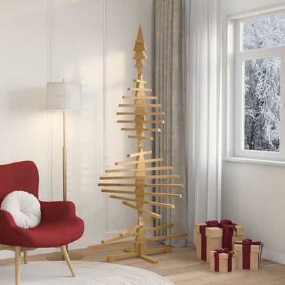 Holz Weihnachtsbaum KOTKA 210 cm Massives Kiefernholz