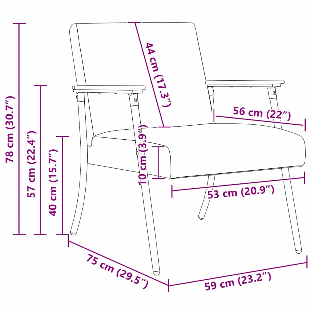 Sessel Schwarz Stoff