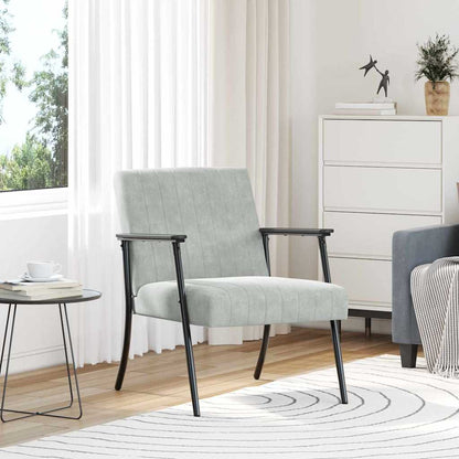 Sessel Hellgrau Samt
