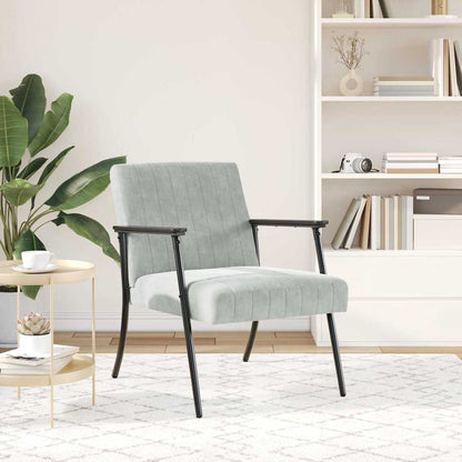 Sessel Hellgrau Samt