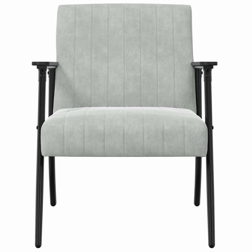 Sessel Hellgrau Samt