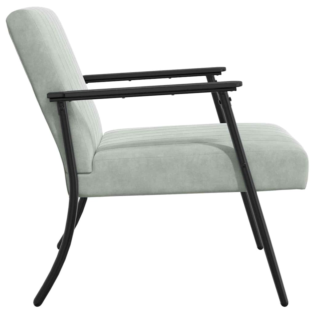Sessel Hellgrau Samt
