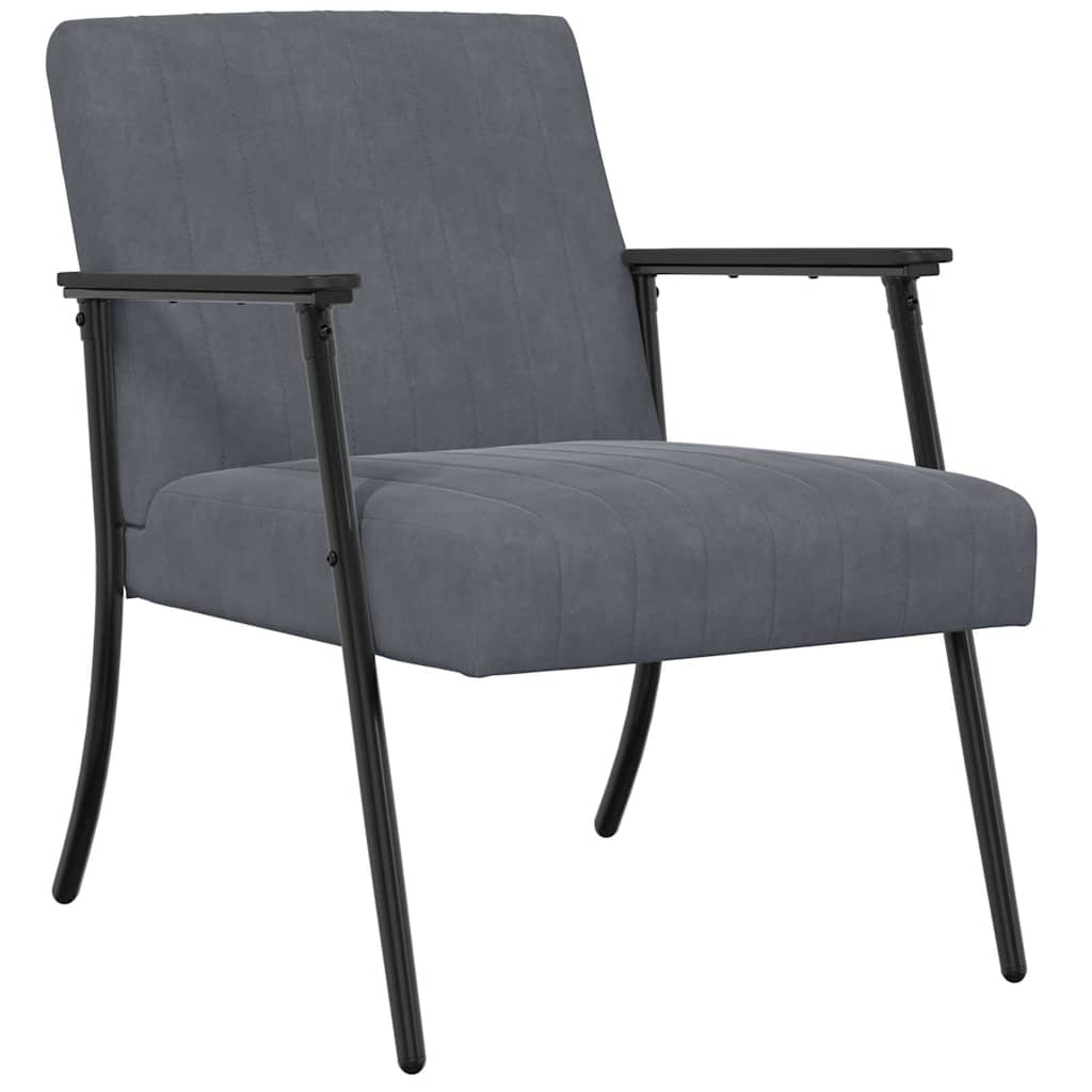 Sessel Dunkelgrau Samt