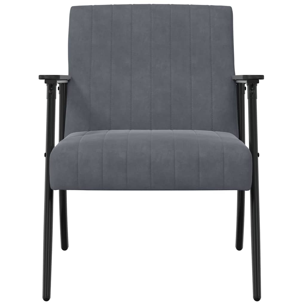 Sessel Dunkelgrau Samt