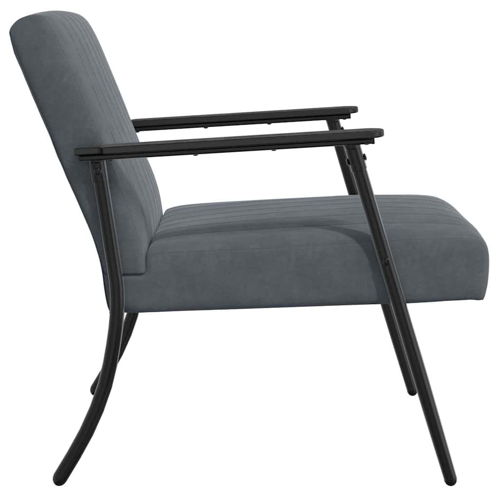 Sessel Dunkelgrau Samt