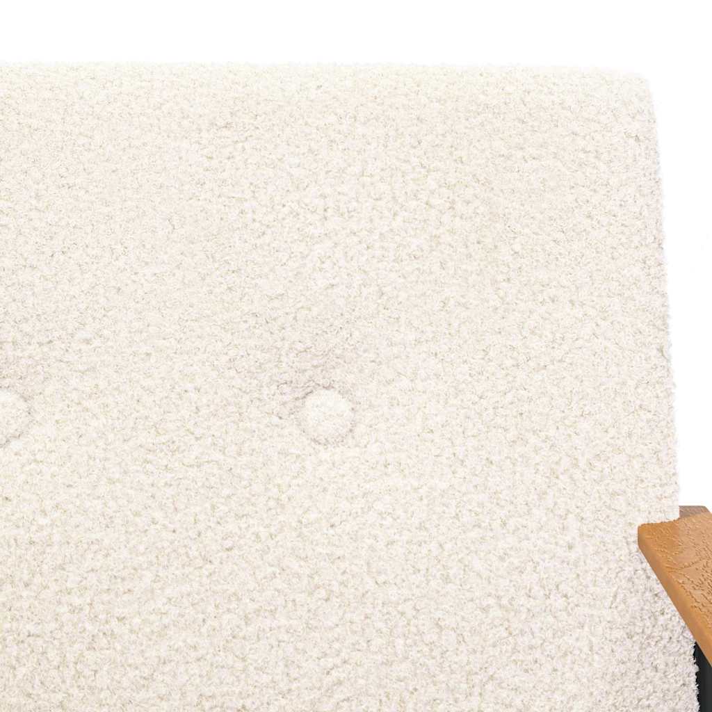 Sessel Creme Lockiger wollähnlicher Stoff
