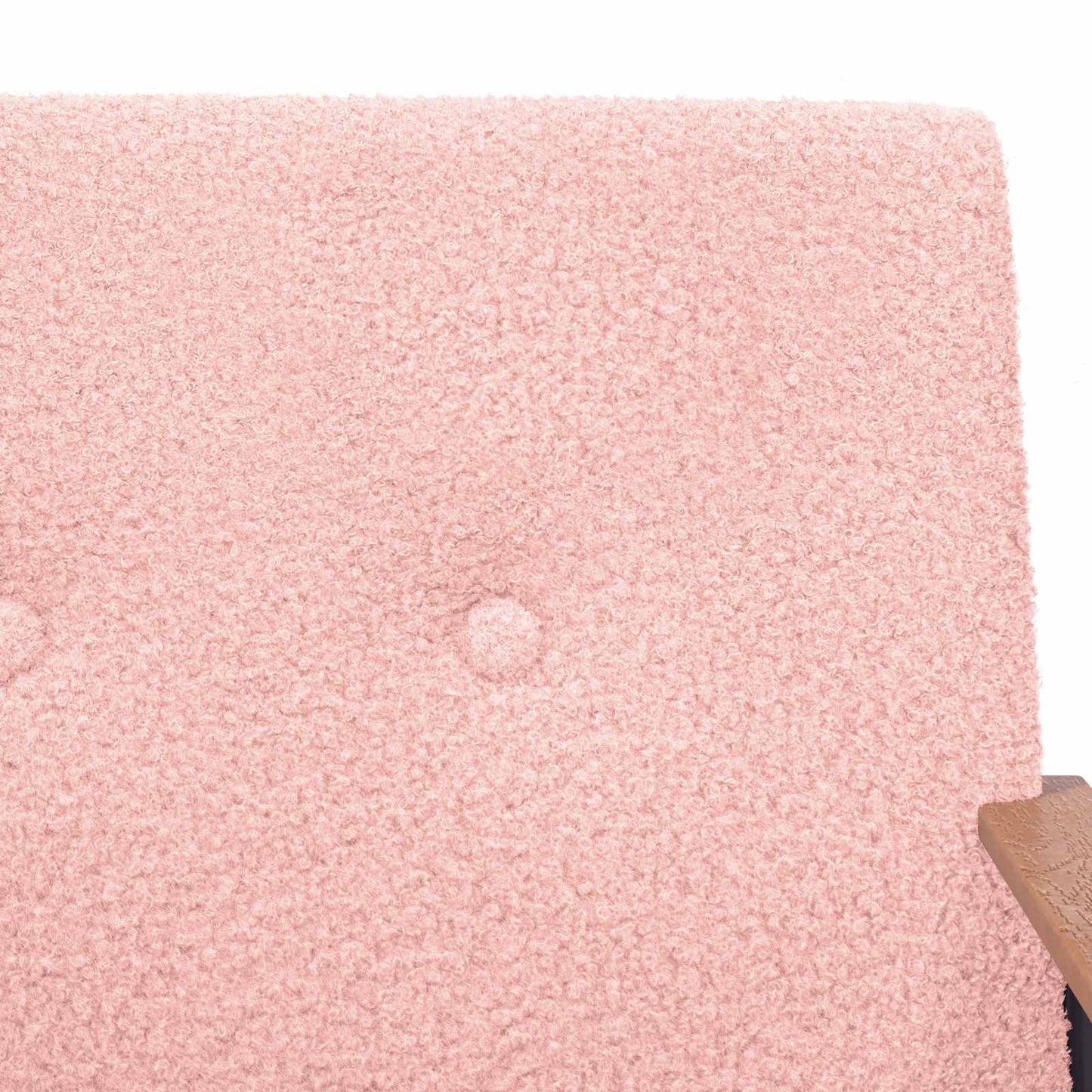 Sessel Rosa Lockiger wollähnlicher Stoff