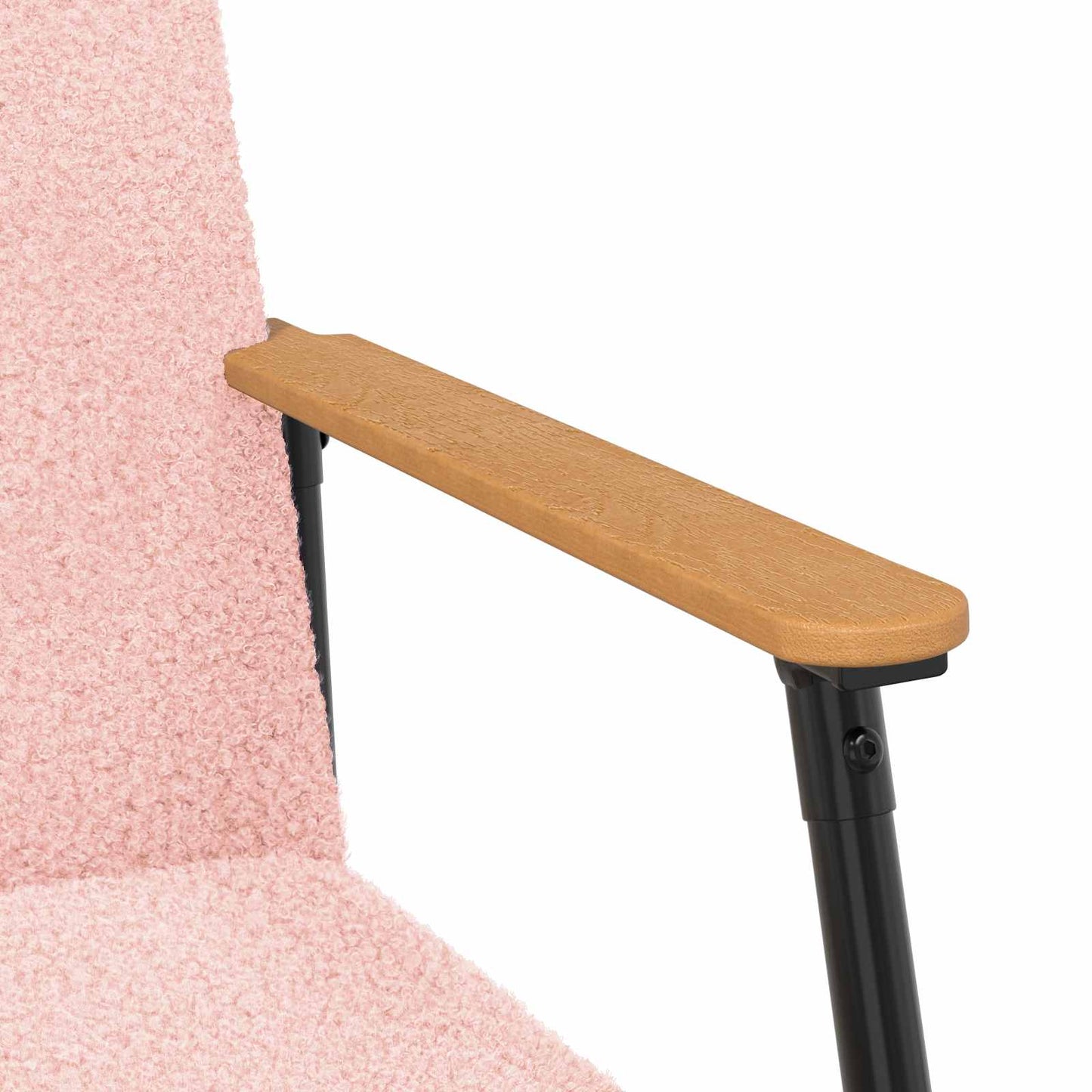 Sessel Rosa Lockiger wollähnlicher Stoff