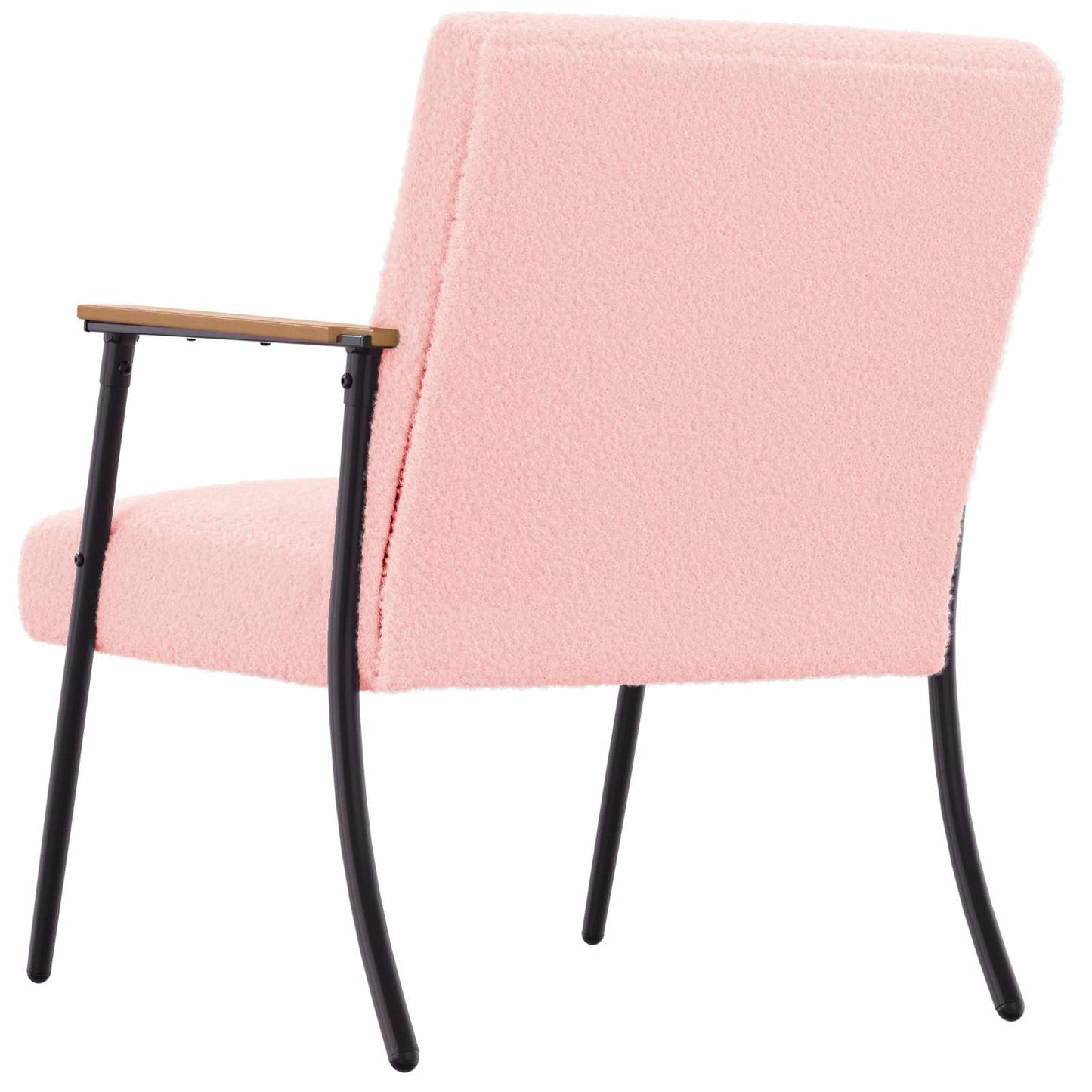 Sessel Rosa Lockiger wollähnlicher Stoff