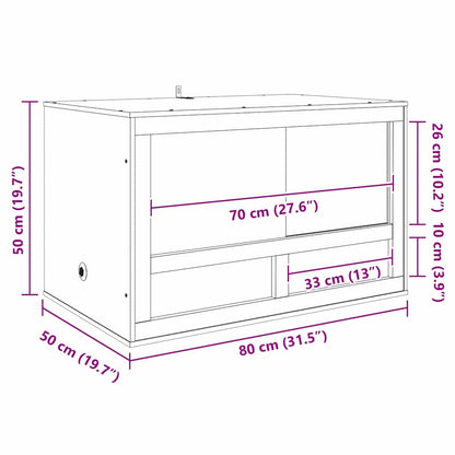 Terrarium Braun 80 x 50 x 50 cm OSB