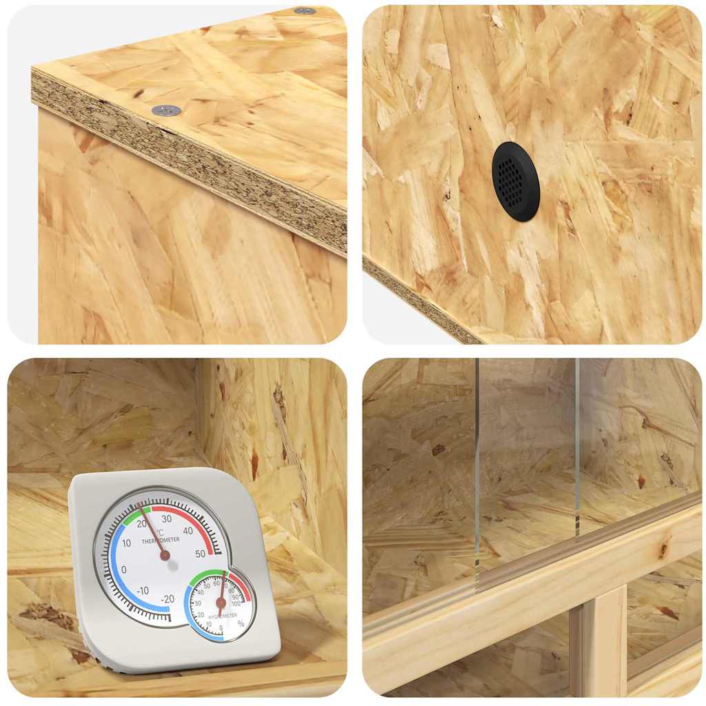 Terrarium Braun 80 x 40 x 40 cm OSB