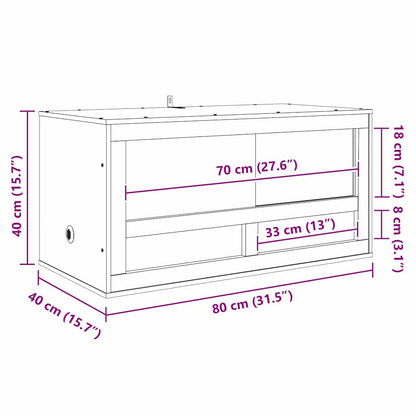 Terrarium Braun 80 x 40 x 40 cm OSB