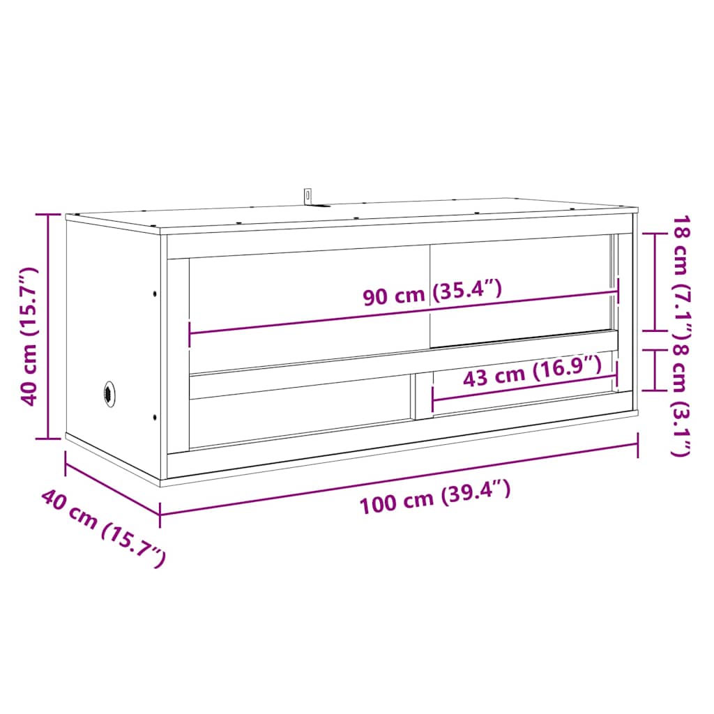 Terrarium Braun 100 x 40 x 40 cm OSB