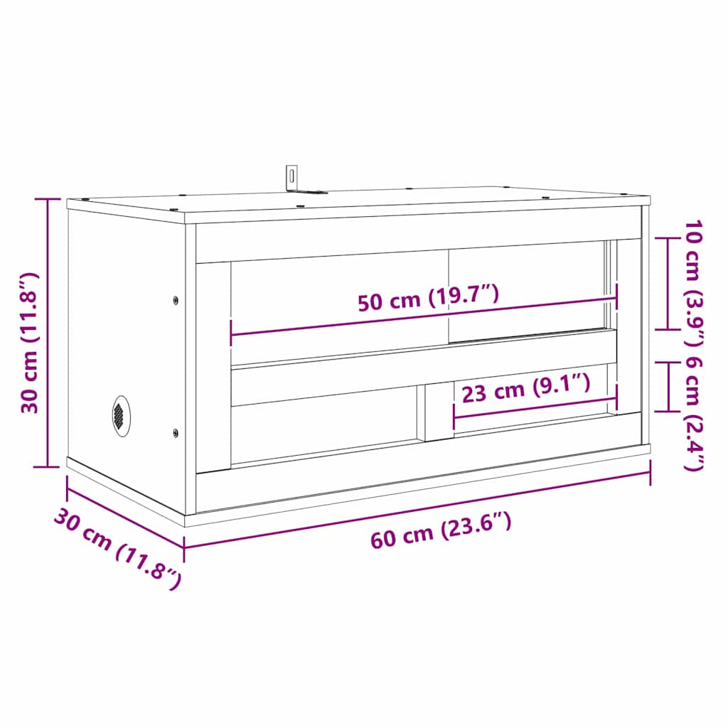 Terrarium Braun 60 x 30 x 30 cm OSB