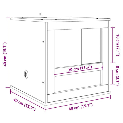 Terrarium Braun 40 x 40 x 40 cm OSB